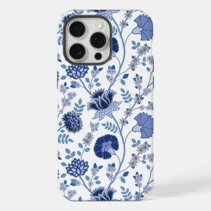 Jacobean Floral Big Pattern Blues em Branco
