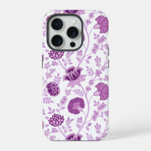 Jacobean Floral Big Pattern Pinks em Branco