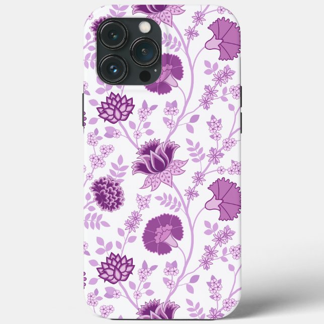 Jacobean Floral Big Pattern Pinks em Branco (Verso)