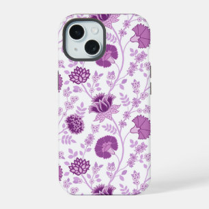 Jacobean Floral Big Pattern Pinks em Branco