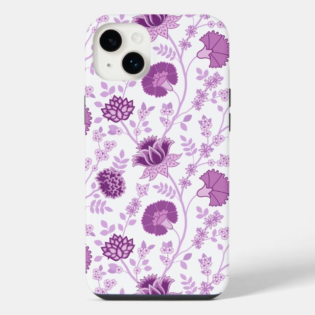 Jacobean Floral Big Pattern Pinks em Branco (Verso)