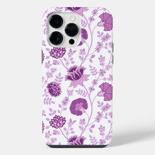 Jacobean Floral Big Pattern Pinks em Branco (Verso)