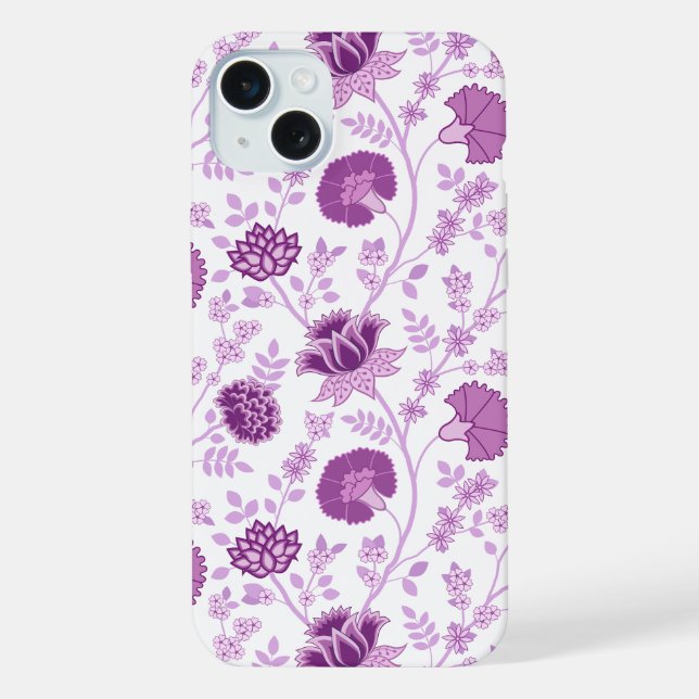 Jacobean Floral Big Pattern Pinks em Branco (Verso)