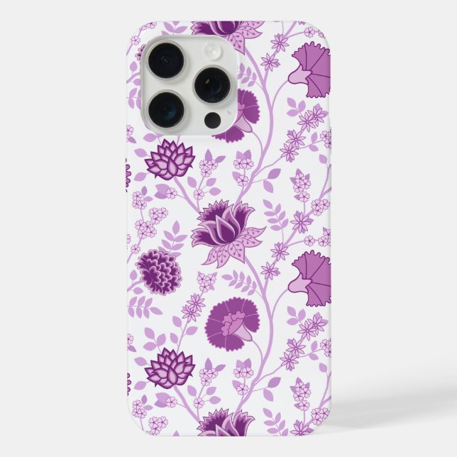 Jacobean Floral Big Pattern Pinks em Branco (Verso)