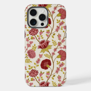 Jacobean Floral Big Pattern Reds Pinks Dourado Cre
