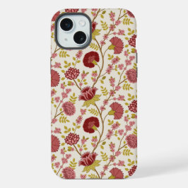 Jacobean Floral Reds Pinks Dourado Cream