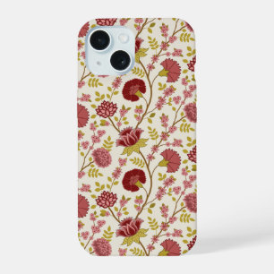 Jacobean Floral Reds Pinks Dourado Cream