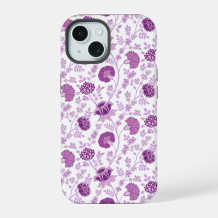 Jacobean Floral Repetir Padrão Pinks em Branco