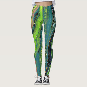 Jada 3 Leggings Abstrato verdes malucas
