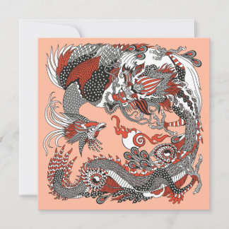 Jade Dragon e Dourada Phoenix brincando com uma pé