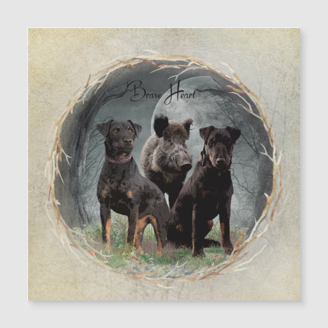 Jagdterrier, brava tapeçaria cardíaca poster acríl (Frente)