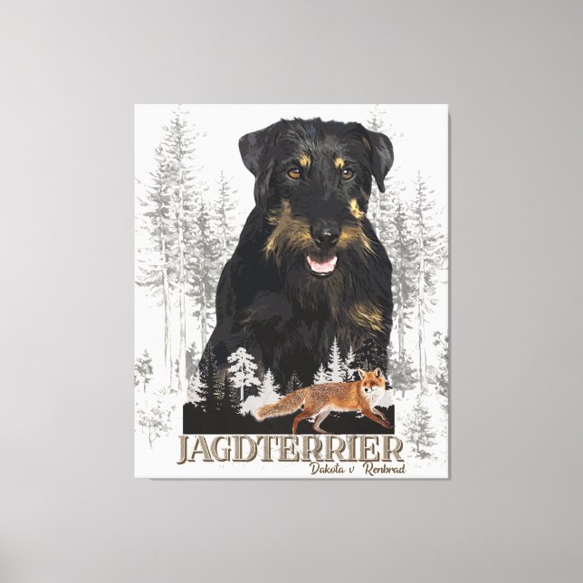 Jagdterrier Dakota v. Renbrad Faux Canvas Print (Frente)