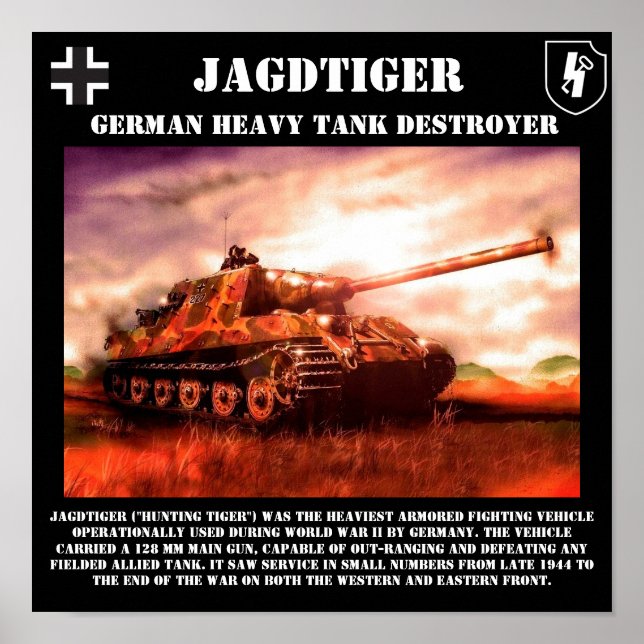 Jagdtiger German Tank Destroyer Impressão (Frente)