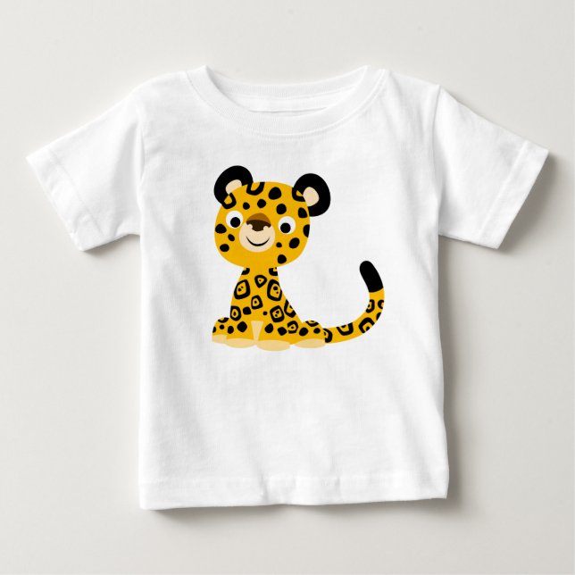 Jaguar Baby T-Shirt - Cartoon Bonito (Frente)