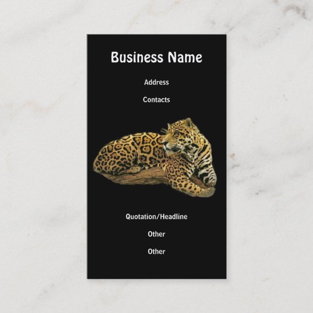 Jaguar Cartão de visita (Frente)