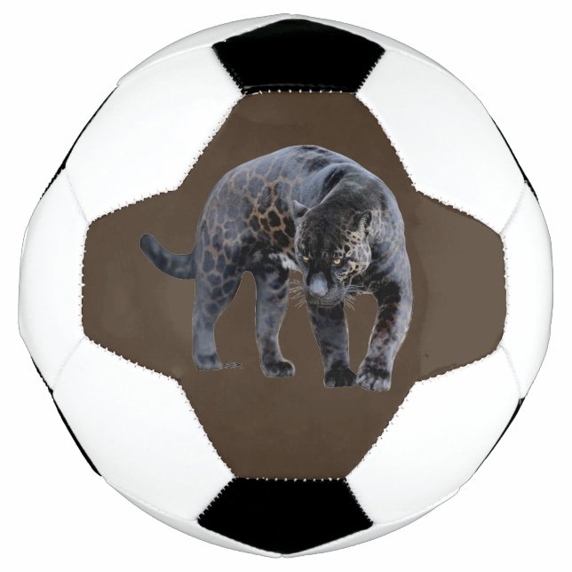 Jaguar Diablo - bola de futebol marrom (Frente)