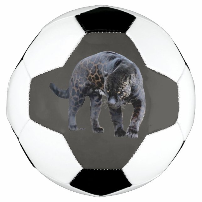 Jaguar Diablo cinza bola de futebol (Frente)