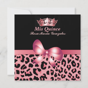 Jaguar Impressão e Coroa Quinceañera Convite