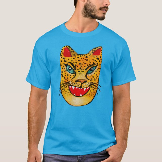 Jaguar Watercolor T-Shirt Rindo (Frente)