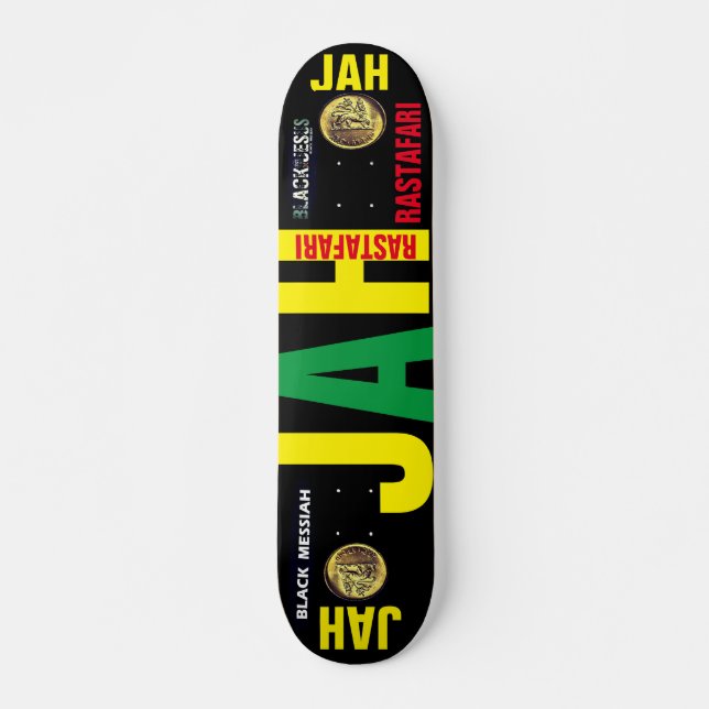 JAH RASTAFARI JMT 7, 3/4", skateboard Deck (Frente)
