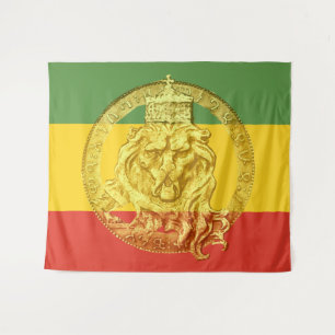 Jah Rastafari Lion da Tapeçaria de Muro Judah