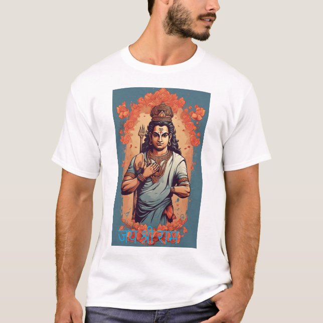 "Jai Shri Ram Patriotic T-Shirt Design" (Frente)
