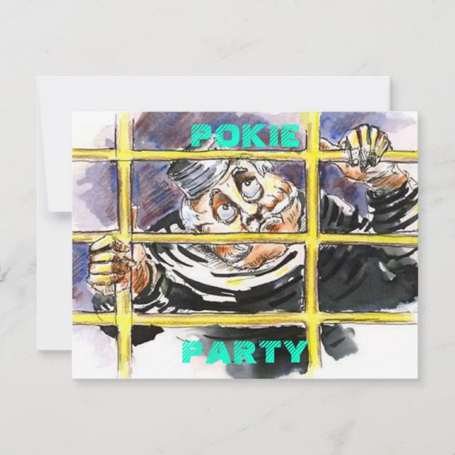 JAILHOUSE THEMING CONVITE HOST UM PARTIDO POKIE (Frente)