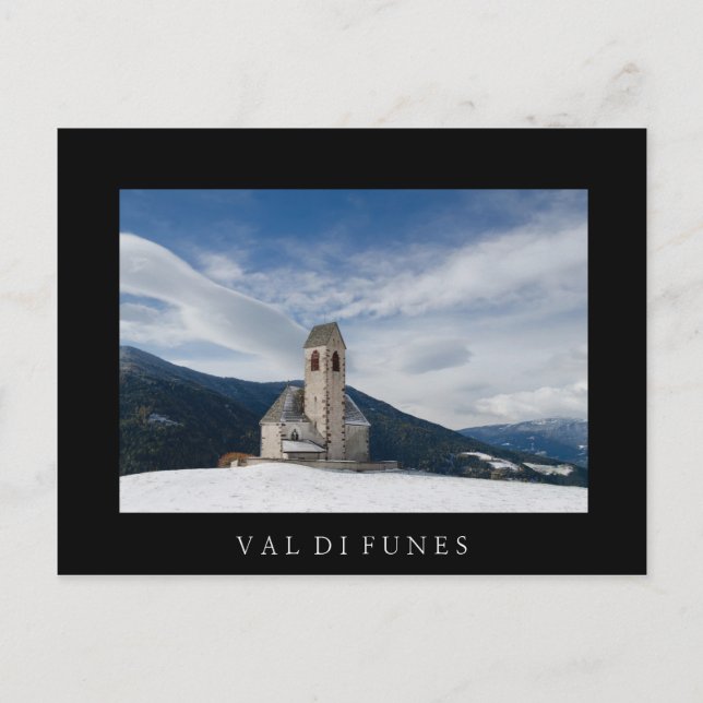 Jakob no Val di Funes, cartão postal preto (Frente)