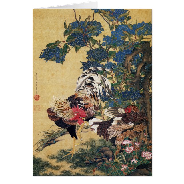 Jakuchu, cartões da arte (Frente)