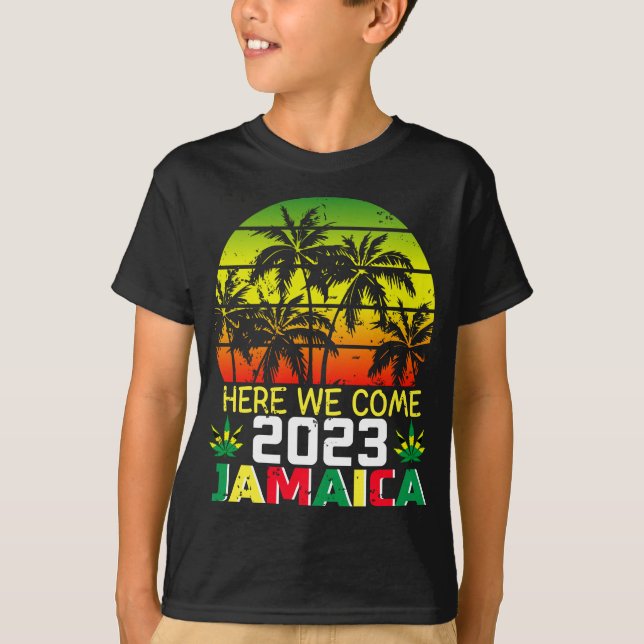 Jamaica 2023 Aqui Vimos T-Shirt Rapaz (Frente)