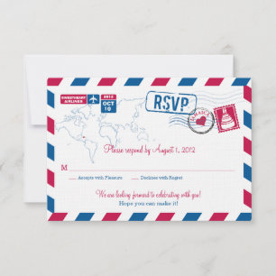JAMAICA Air Mail Wedding RSVP