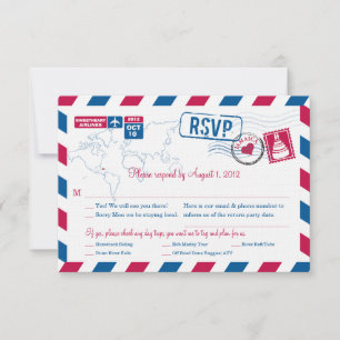 JAMAICA Air Mail Wedding RSVP