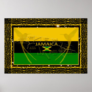 Jamaica colore as paróquias que zumbem o poster d