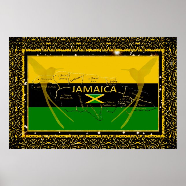 Jamaica Colors Perezes Humming Bird Poster (Frente)