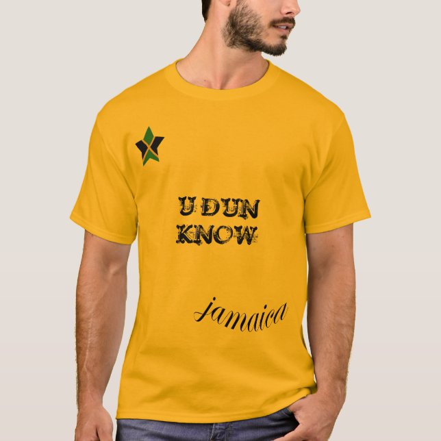 Jamaica de "DUN U SABE" a camisa Dourado de T (Frente)