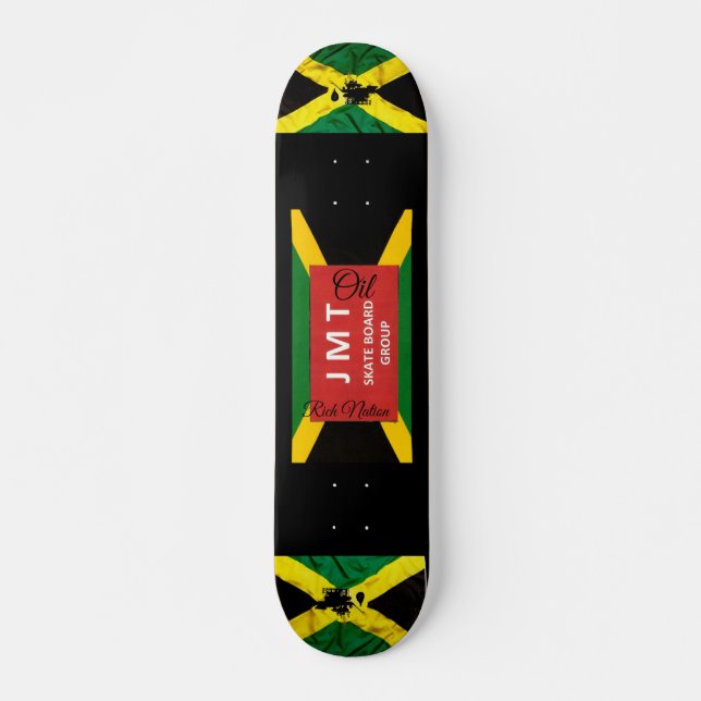 JAMAICA OIL RICH NAÇÃO 7, 3/4" skateboard Deck (Frente)