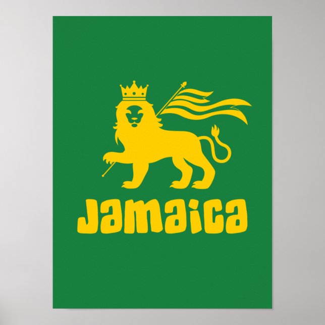 Jamaica Rasta Lion Poster (Frente)