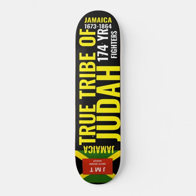 JAMAICA VERDADEIRA TRIBO DE JUDÁ Skateboard (Frente)