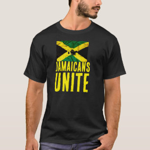 JAMAICANOS  UNIDOS  Camiseta Básica Escura