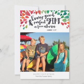 James 1:17 Cartão de Natal Religioso