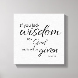 James 1:5 Canvas Text Art | God's Wisdom