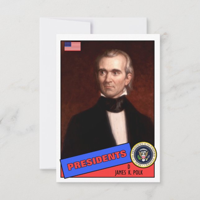 James K. Polk Baseball Card (Frente)