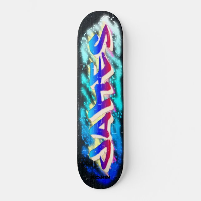 JAMES Skateboard Personalizado com Grafite (Frente)