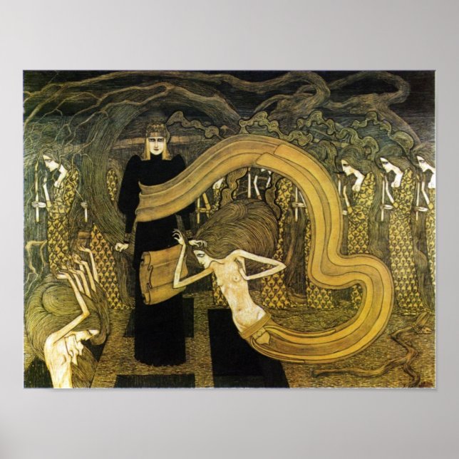 Jan Tooroop ~ Fatalismo Art Nouveau poster (Frente)