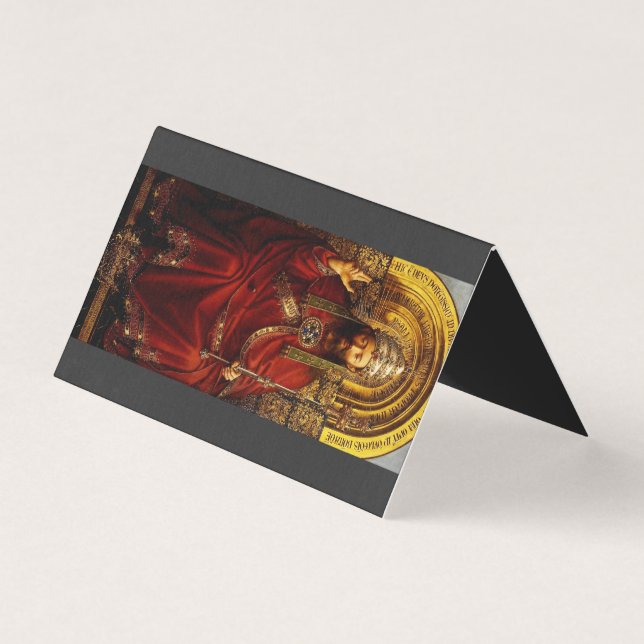Jan van Eyck Deus Pai no Trono Arte Fino (Frente)