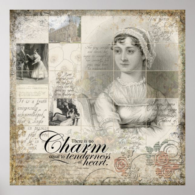 Jane Austen art impressão (Frente)
