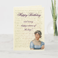 Jane Austen Cote Escreva seu próprio Cartão de Ani
