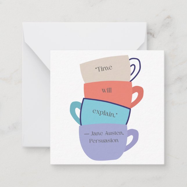Jane Austen Inspirou Cartão de Nota (Frente)
