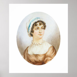 Jane Austen Portrait Impressão Poster