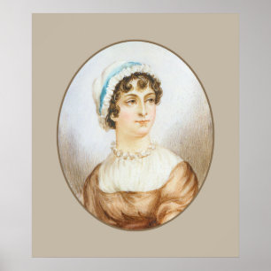 Jane Austen Portrait Impressão Poster